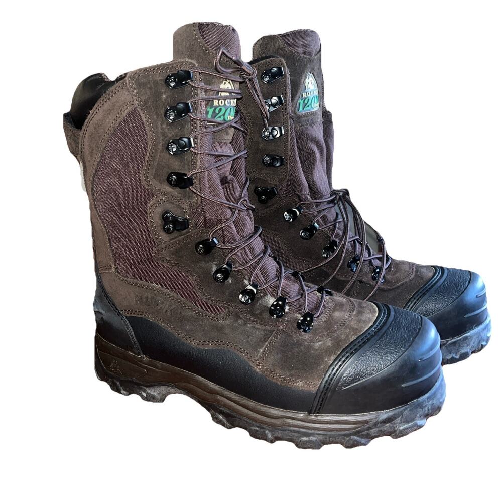 Rocky Blizzard Stalker Steel Toe Waterproof 1200G Insulated Work Boot Size 9M